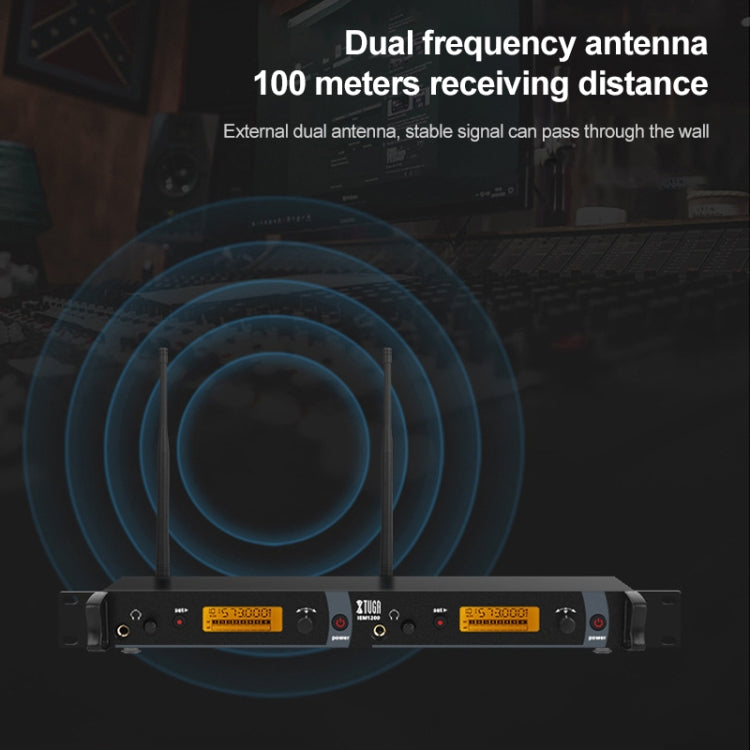 XTUGA IEM1200 Wireless Transmitter 8 Bodypack Stage Singer In-Ear Monitor System (UK Plug) - Microphone by PMc TechLife | Online Shopping South Africa | PMc TechLife | Buy Now Pay Later Mobicred