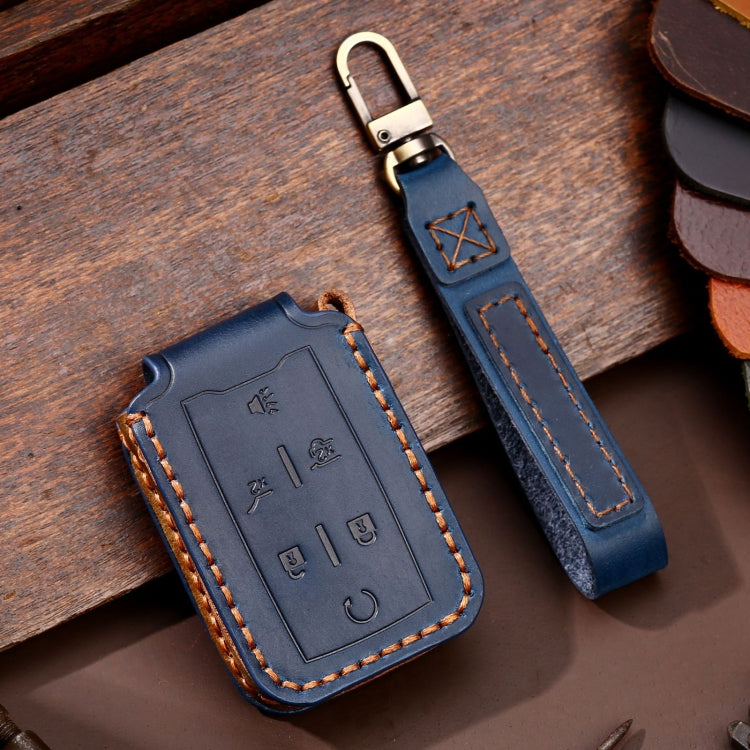 For Chevrolet GMC / Colorad 6-button C160 Car Key Leather Protective Case (Blue) - Car Key Cases by PMC TechLife | Online Shopping South Africa | PMC TechLife | Buy Now Pay Later Mobicred