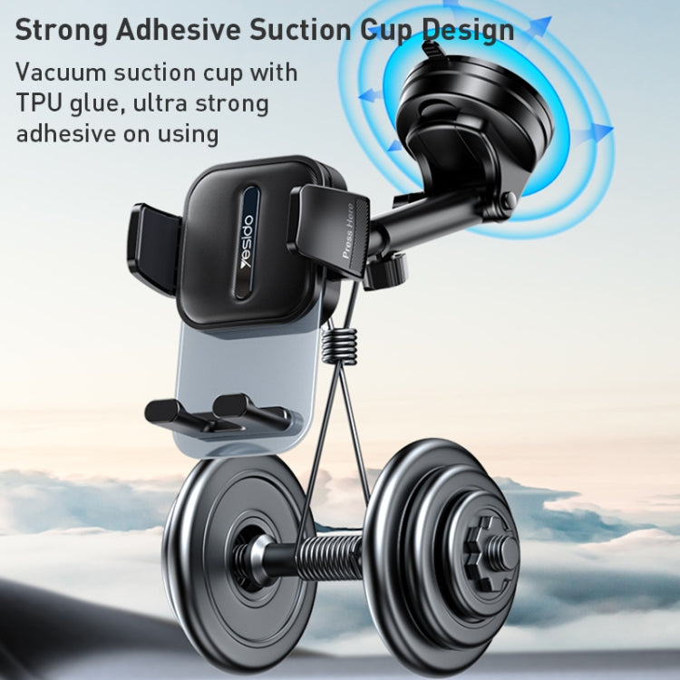 Yesido C261 Suction Cup Type Telescopic Car Phone Holder - Universal Car Holders by Yesido | Online Shopping South Africa | PMC TechLife | Buy Now Pay Later Mobicred