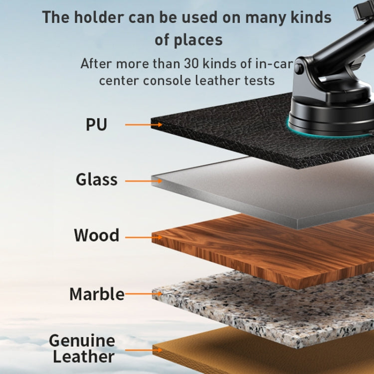 Yesido C261 Suction Cup Type Telescopic Car Phone Holder - Universal Car Holders by Yesido | Online Shopping South Africa | PMC TechLife | Buy Now Pay Later Mobicred