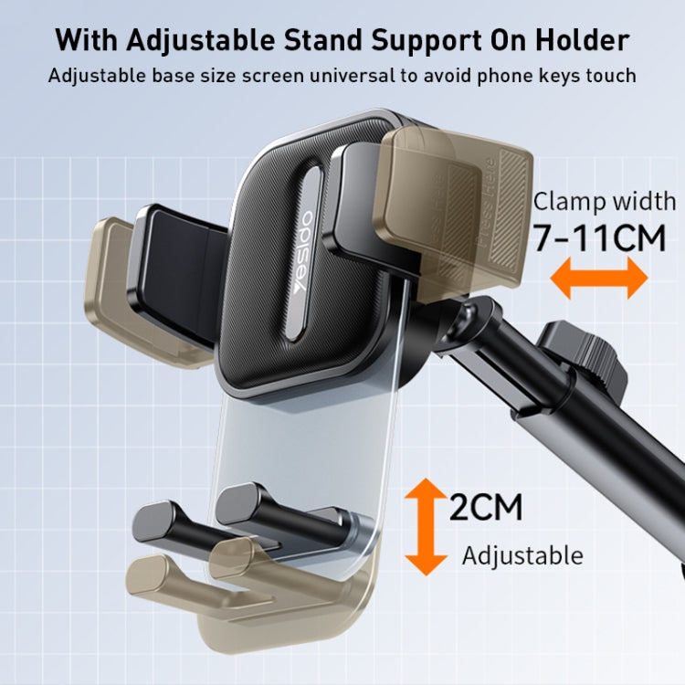 Yesido C261 Suction Cup Type Telescopic Car Phone Holder - Universal Car Holders by Yesido | Online Shopping South Africa | PMC TechLife | Buy Now Pay Later Mobicred
