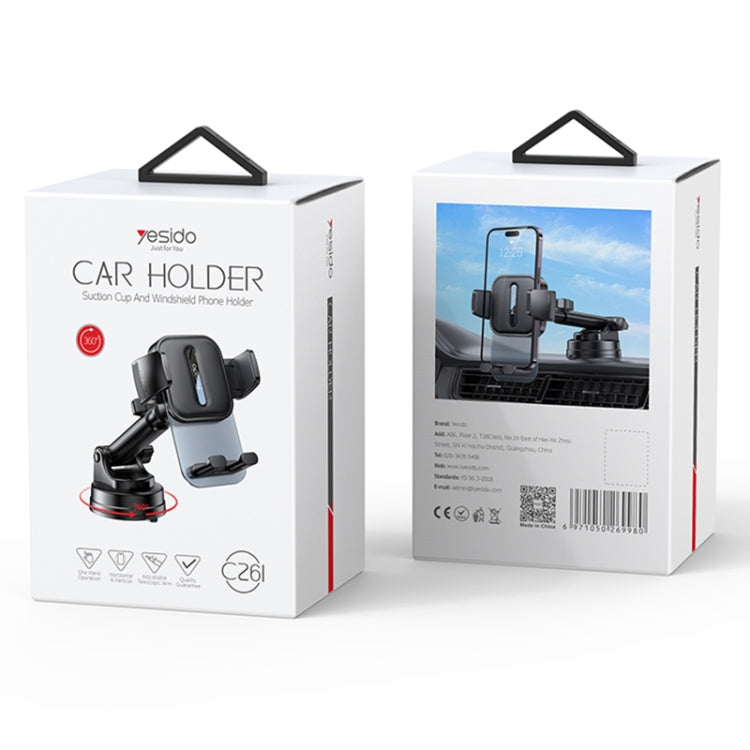 Yesido C261 Suction Cup Type Telescopic Car Phone Holder - Universal Car Holders by Yesido | Online Shopping South Africa | PMC TechLife | Buy Now Pay Later Mobicred
