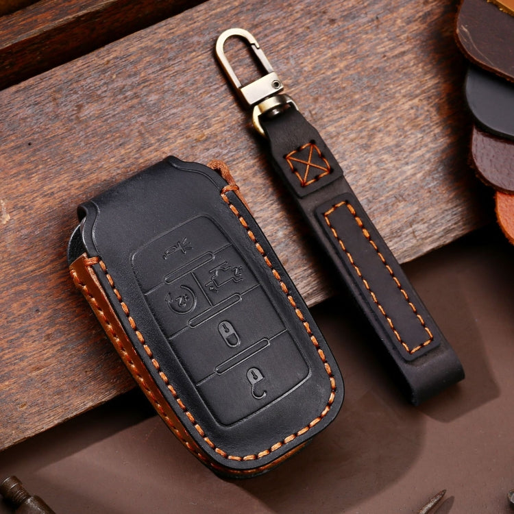For Dodge Ram 5-button C162 Car Key Leather Protective Case (Black) - Car Key Cases by PMC TechLife | Online Shopping South Africa | PMC TechLife | Buy Now Pay Later Mobicred
