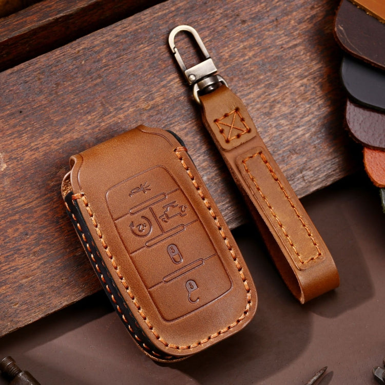 For Dodge Ram 5-button C162 Car Key Leather Protective Case (Brown) - Car Key Cases by PMC TechLife | Online Shopping South Africa | PMC TechLife | Buy Now Pay Later Mobicred