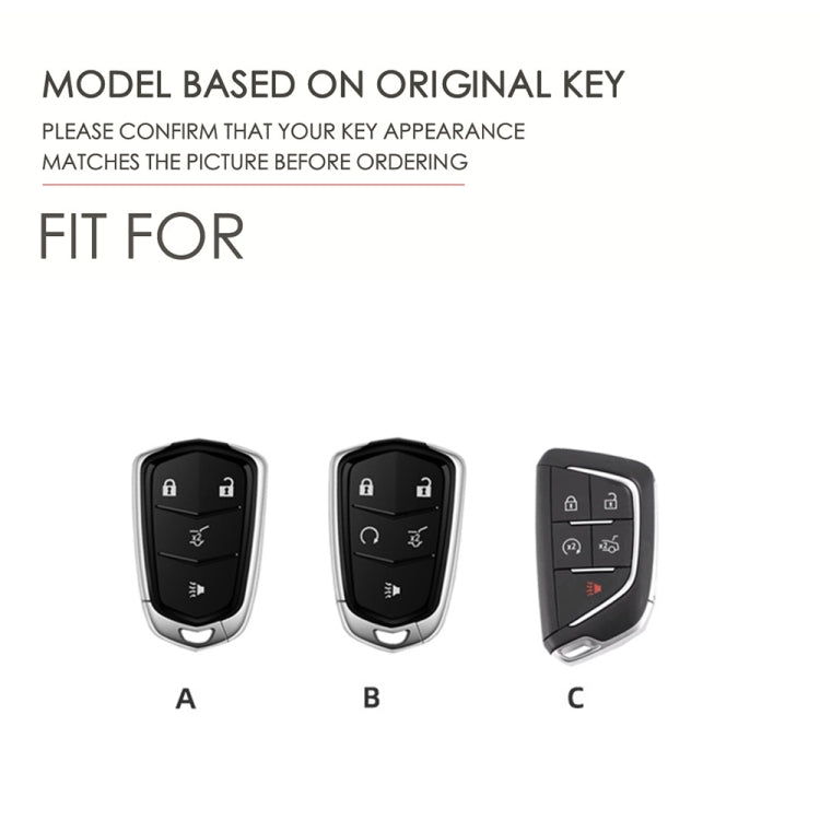 For Cadillac / CT5 / CT6 / XT6 4-button C086 Car Key Leather Protective Case (Brown) - Car Key Cases by PMC TechLife | Online Shopping South Africa | PMC TechLife | Buy Now Pay Later Mobicred