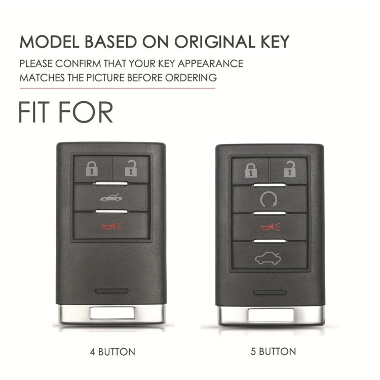 For Cadillac 4-button C090 Car Key Leather Protective Case (Brown) - Car Key Cases by PMC TechLife | Online Shopping South Africa | PMC TechLife | Buy Now Pay Later Mobicred