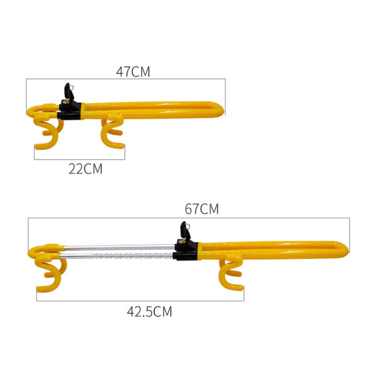 Car Steering Wheel Anti-Theft Lock Retractable Self-Defense Lock (Yellow) - Steering Wheel Locks by PMC TechLife | Online Shopping South Africa | PMC TechLife | Buy Now Pay Later Mobicred