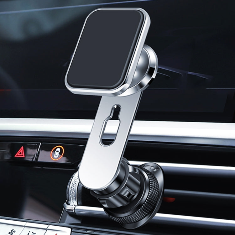 F23 Car Air Outlet Vent Magnetic Phone Navigation Mount Bracket (Silver) - Car Holders by PMC TechLife | Online Shopping South Africa | PMC TechLife | Buy Now Pay Later Mobicred
