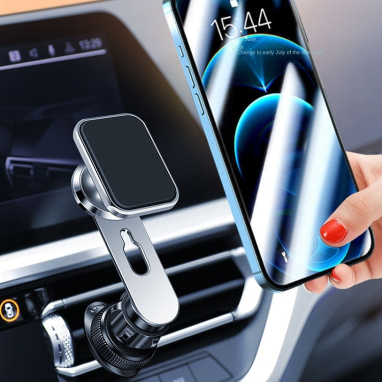 F23 Car Air Outlet Vent Magnetic Phone Navigation Mount Bracket (Silver) - Car Holders by PMC TechLife | Online Shopping South Africa | PMC TechLife | Buy Now Pay Later Mobicred