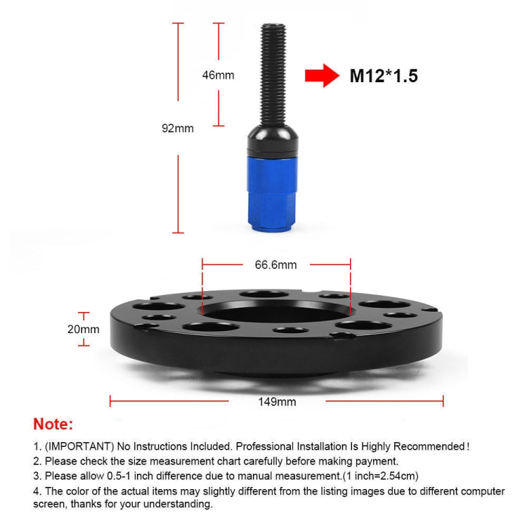 For Mercedes-Benz 20mm Car Modified Wheel Hub Flange Center Wheel Spacer with M12x1.5 Screws (Blue) - Wheels Tires & Parts by PMC TechLife | Online Shopping South Africa | PMC TechLife | Buy Now Pay Later Mobicred