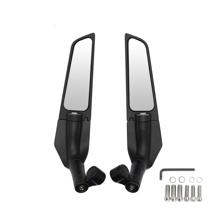 Motorcycle Modification Fixed Wind Wing Rearview Mirror (Black) - Side Mirrors by PMC TechLife | Online Shopping South Africa | PMC TechLife