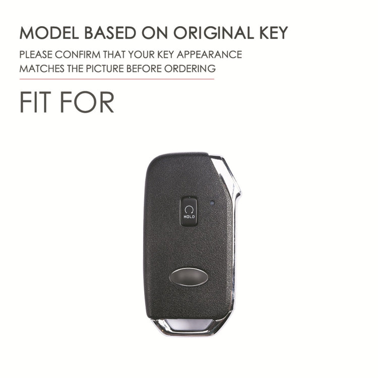 For Kia Sorento Hallmo Car Cowhide Leather Key Protective Cover Key Case(Blue) - Car Key Cases by Hallmo | Online Shopping South Africa | PMC TechLife | Buy Now Pay Later Mobicred
