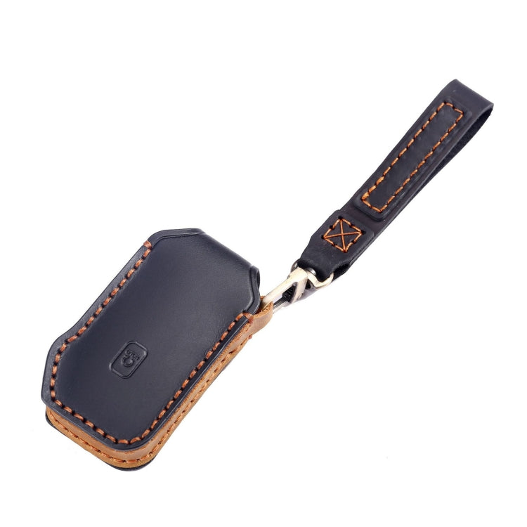 For Kia Sorento / Seltos 2021 / K5 Hallmo Car Cowhide Leather Key Protective Cover Key Case(Black) - free shipping - PMC TechLife - Order now!