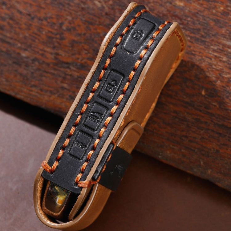 For Kia Sorento / Seltos 2021 / K5 Hallmo Car Cowhide Leather Key Protective Cover Key Case(Blue) - free shipping - PMC TechLife - Order now!