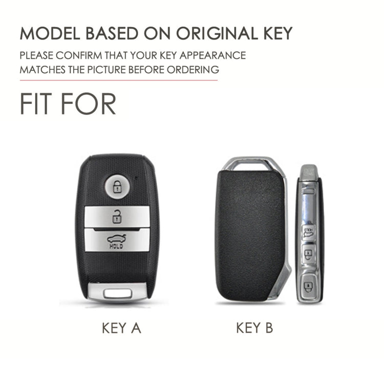 For Kia Sportage R / K5 / K4 / K2 / KX3 Hallmo A Style Car Cowhide Leather Key Protective Cover Key Case(Black) - free shipping - PMC TechLife - Order now!