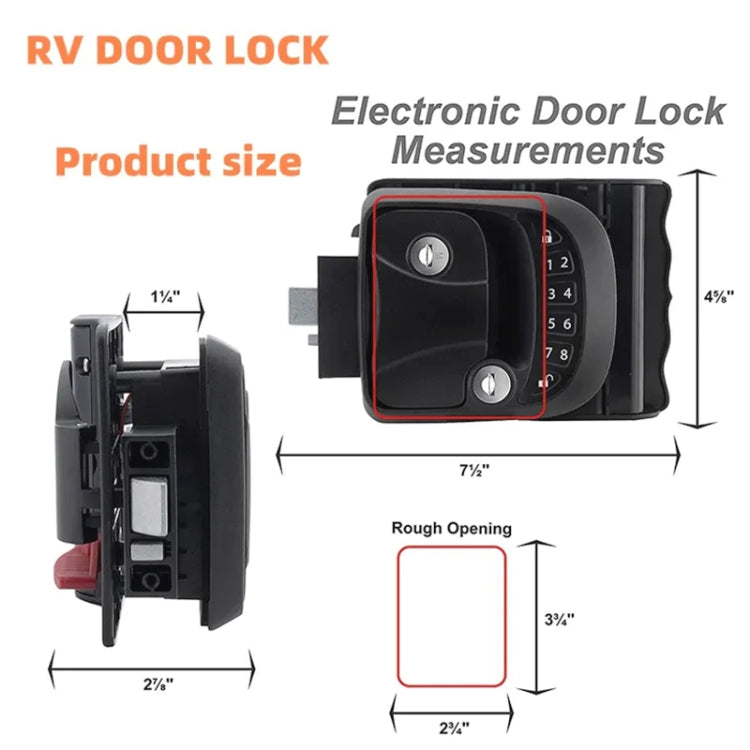 RV Intelligent Remote Control Electronic Password Lock RV Door Lock Modification Accessories - Locks & Hasps by PMC TechLife | Online Shopping South Africa | PMC TechLife | Buy Now Pay Later Mobicred