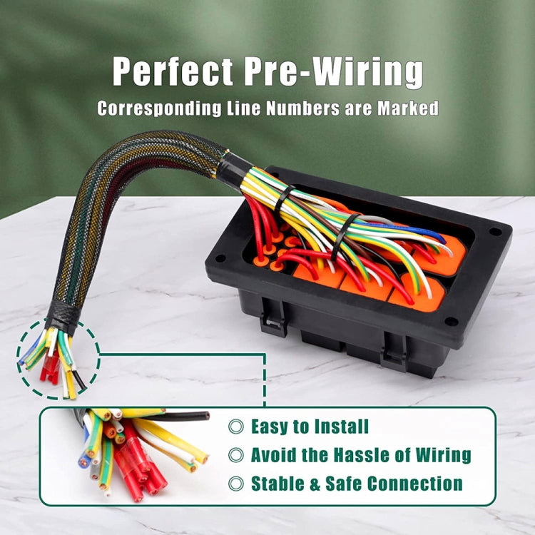 24V 4 Pin Car 6 Slots IP66 Waterproof Relay Fuse Box with Cable - Fuse by PMC TechLife | Online Shopping South Africa | PMC TechLife | Buy Now Pay Later Mobicred