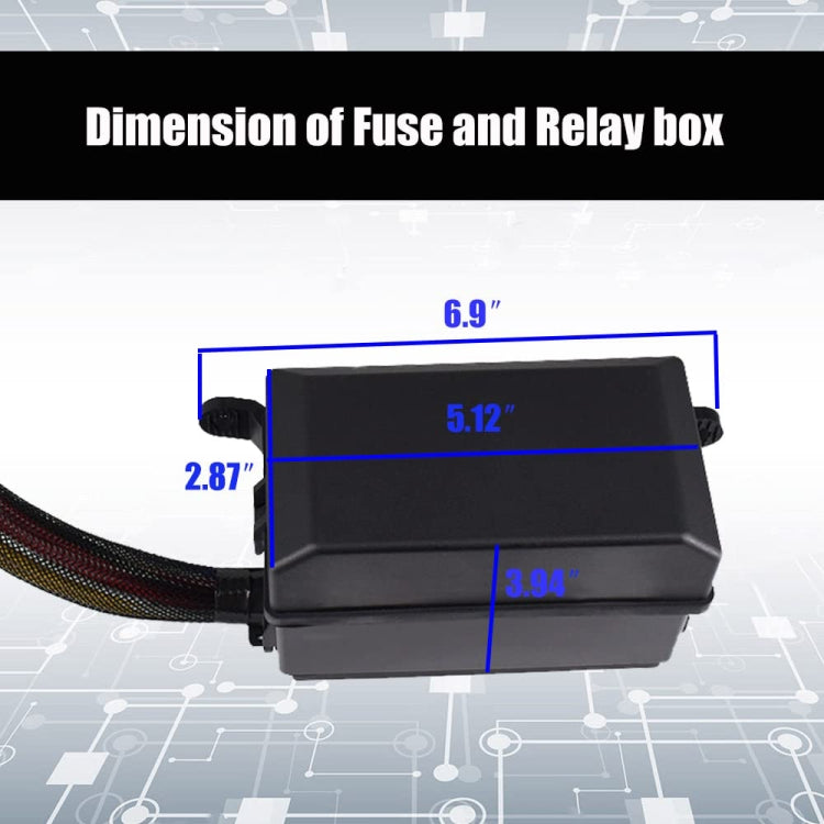 12V 5 Pin Car 6 Slots Waterproof Relay Fuse Box with Cable - Fuse by PMC TechLife | Online Shopping South Africa | PMC TechLife