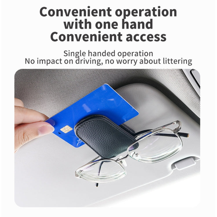 Car Sun Visor Glasses Clip Multi-functional Card Storage Bracket (Beige) - Sunglasses & Glasses Clips by PMC TechLife | Online Shopping South Africa | PMC TechLife | Buy Now Pay Later Mobicred