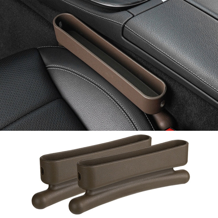 Car Gap Storage Box Multifunctional Car Seat Crevice Storage Box, Specification: 1 Pair (Brown) - Stowing Tidying by PMC TechLife | Online Shopping South Africa | PMC TechLife | Buy Now Pay Later Mobicred