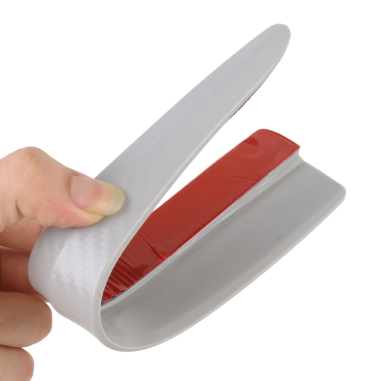 1 Pair Car Carbon Fiber Silicone Bumper Strip, Style: Long (Grey) - Anti Collision Sticker by PMC TechLife | Online Shopping South Africa | PMC TechLife | Buy Now Pay Later Mobicred