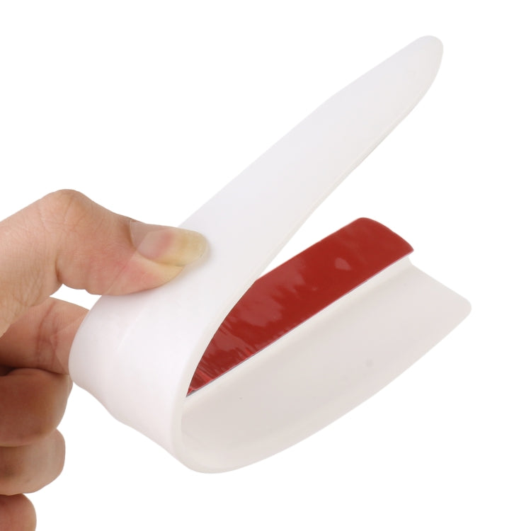 1 Pair Car Carbon Fiber Silicone Bumper Strip, Style: Long (White) - Anti Collision Sticker by PMC TechLife | Online Shopping South Africa | PMC TechLife | Buy Now Pay Later Mobicred