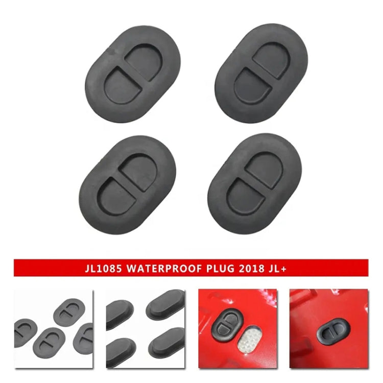 For Jeep Wrangler JL 2018-2020 4 in 1 Car Floor Mat Drain Hole Rubber Plug - Floor Mats by PMC TechLife | Online Shopping South Africa | PMC TechLife | Buy Now Pay Later Mobicred