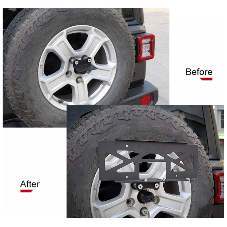For Jeep Wrangler JL 2018-2019 US Version Car Modified Tire License Plate Frame Mounting Bracket - License Plate Covers & Frames by PMC TechLife | Online Shopping South Africa | PMC TechLife | Buy Now Pay Later Mobicred