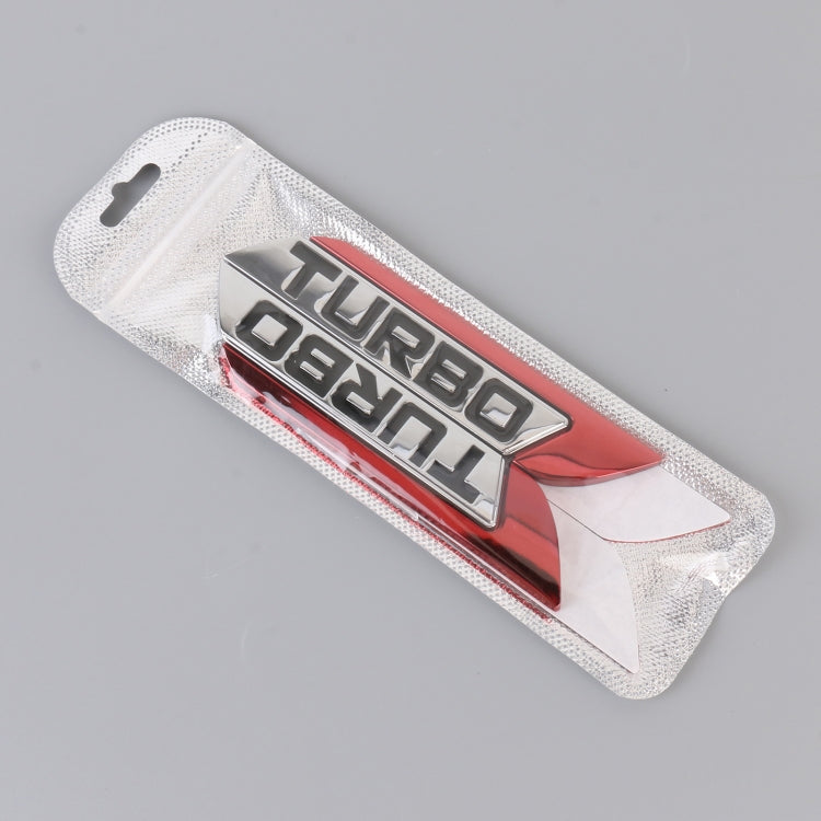 1 Pair Car Turbo Personalized Aluminum Alloy Decorative Stickers, Size: 11.5 x 2.5 x 0.5cm (Red) - 3D Metal Sticker by PMC TechLife | Online Shopping South Africa | PMC TechLife | Buy Now Pay Later Mobicred
