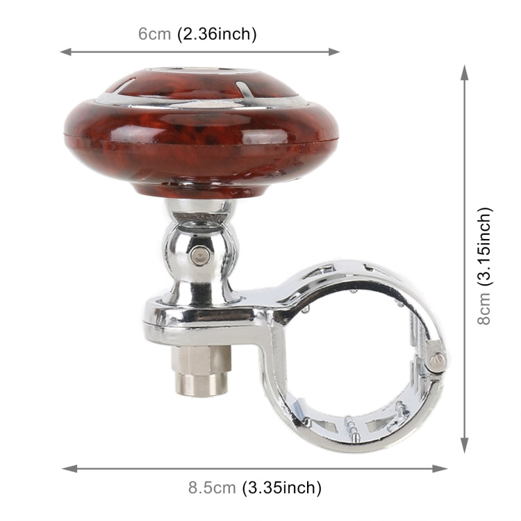 YI-71 Car Steering Wheel Booster Ball Car Power Handle (Walnut wood) - Steering Wheel Accessories by PMC TechLife | Online Shopping South Africa | PMC TechLife | Buy Now Pay Later Mobicred