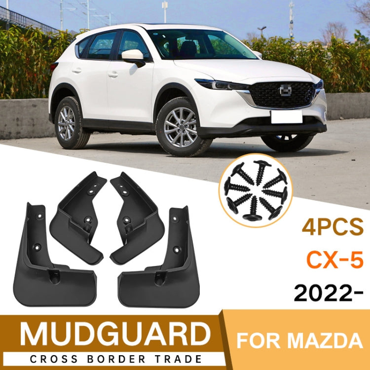 For Mazda CX-5 2022 4pcs/Set Car Auto Soft Plastic Splash Flaps Fender Guard - Mudguards by PMC TechLife | Online Shopping South Africa | PMC TechLife | Buy Now Pay Later Mobicred