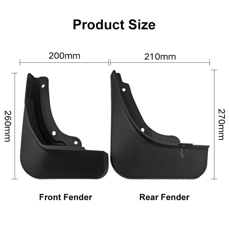 For KIA Sportage 2023 4pcs/Set Car Auto Soft Plastic Splash Flaps Fender Guard - Mudguards by PMC TechLife | Online Shopping South Africa | PMC TechLife | Buy Now Pay Later Mobicred