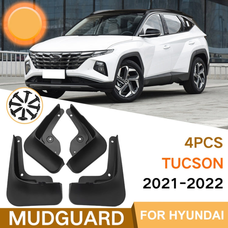 For Hyundai China / USA Version Tucson 2021-2022 4pcs/Set Car Auto Soft Plastic Splash Flaps Fender Guard - Mudguards by PMC TechLife | Online Shopping South Africa | PMC TechLife | Buy Now Pay Later Mobicred