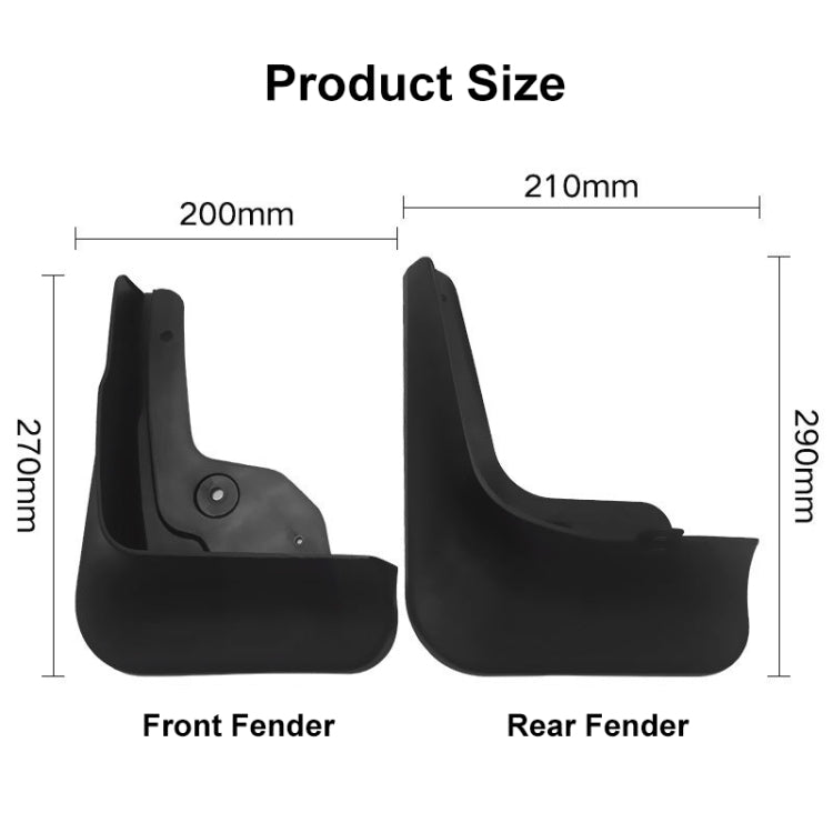 For Hyundai China / USA Version Tucson 2021-2022 4pcs/Set Car Auto Soft Plastic Splash Flaps Fender Guard - Mudguards by PMC TechLife | Online Shopping South Africa | PMC TechLife | Buy Now Pay Later Mobicred