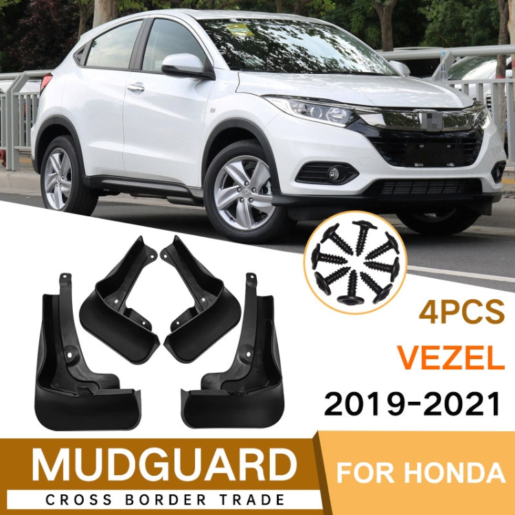 For Honda Vezel HRV Sport 2019-2021 4pcs/Set Car Auto Soft Plastic Splash Flaps Fender Guard - Mudguards by PMC TechLife | Online Shopping South Africa | PMC TechLife | Buy Now Pay Later Mobicred