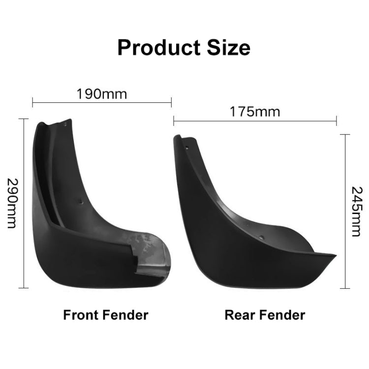 For Nissan Qashqai J10 2007-2013 4pcs/Set Car Auto Soft Plastic Splash Flaps Fender Guard - Mudguards by PMC TechLife | Online Shopping South Africa | PMC TechLife | Buy Now Pay Later Mobicred