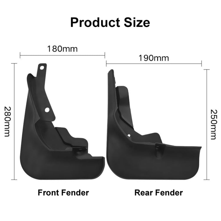 For Ford Focus ST Saloon 2018-2020 4pcs/Set Car Auto Soft Plastic Splash Flaps Fender Guard - Mudguards by PMC TechLife | Online Shopping South Africa | PMC TechLife | Buy Now Pay Later Mobicred
