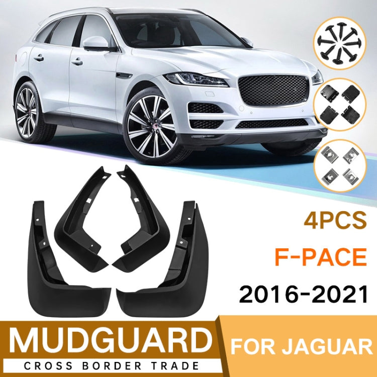 For Jaguar F-PACE 2016-2021 4pcs/Set Car Auto Soft Plastic Splash Flaps Fender Guard - Mudguards by PMC TechLife | Online Shopping South Africa | PMC TechLife | Buy Now Pay Later Mobicred