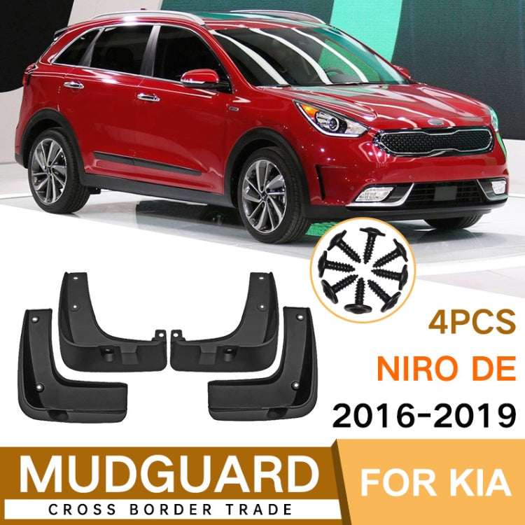 For KIA NIRO DE 2016-2019 4pcs/Set Car Auto Soft Plastic Splash Flaps Fender Guard - Mudguards by PMC TechLife | Online Shopping South Africa | PMC TechLife | Buy Now Pay Later Mobicred