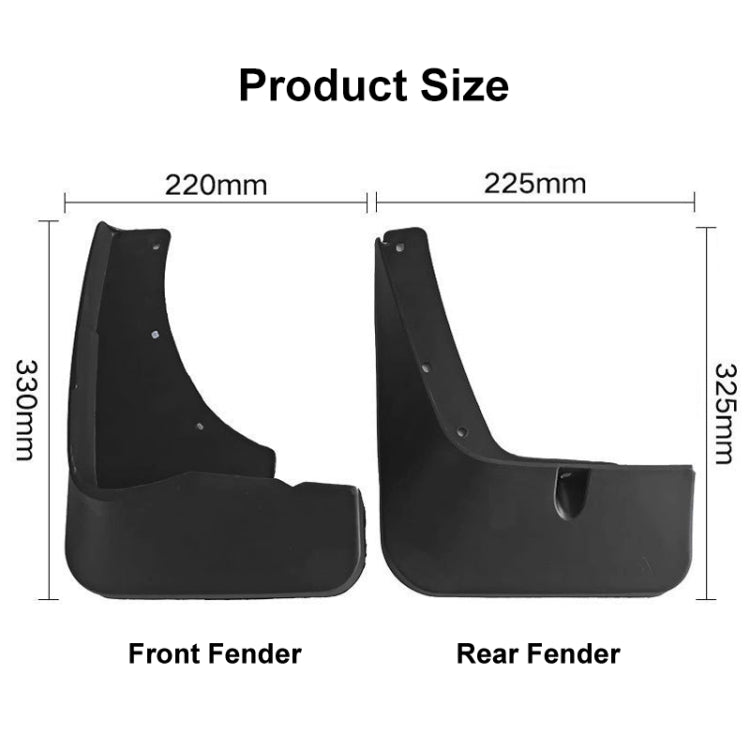 For Mitsubishi Outlander 2013-2014 4pcs/Set Car Auto Soft Plastic Splash Flaps Fender Guard - Mudguards by PMC TechLife | Online Shopping South Africa | PMC TechLife | Buy Now Pay Later Mobicred