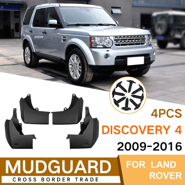 For Land Rover Discovery 4 2009-2016 4pcs/Set Car Auto Soft Plastic Splash Flaps Fender Guard - Mudguards by PMC TechLife | Online Shopping South Africa | PMC TechLife | Buy Now Pay Later Mobicred