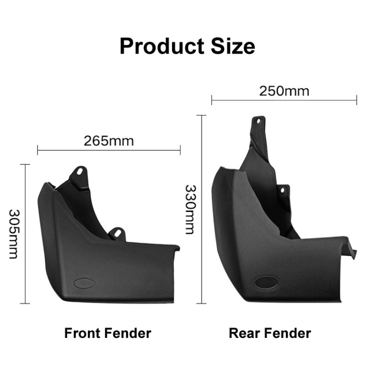 For Land Rover Discovery 4 2009-2016 4pcs/Set Car Auto Soft Plastic Splash Flaps Fender Guard - Mudguards by PMC TechLife | Online Shopping South Africa | PMC TechLife | Buy Now Pay Later Mobicred