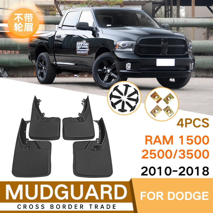 For Dodge RAM 1500 / 2500 / 3500 2010-2018 4pcs/Set Car Auto Soft Plastic Splash Flaps Fender Guard - free shipping - PMC TechLife - Order now!