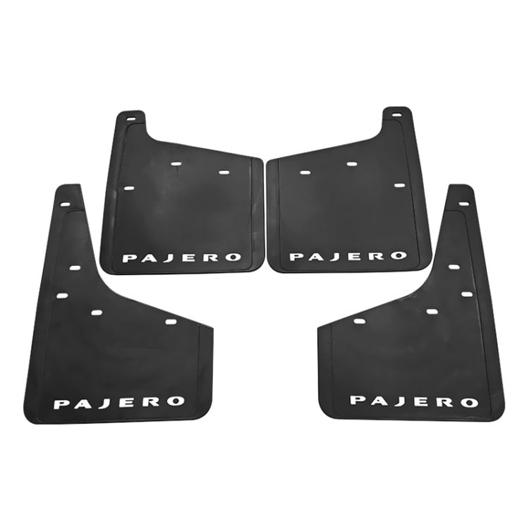 For Mitsubishi PAJERO 2004-2021 4pcs/Set Car Auto Soft Plastic Splash Flaps Fender Guard - Mudguards by PMC TechLife | Online Shopping South Africa | PMC TechLife | Buy Now Pay Later Mobicred