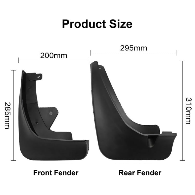 For Mazda CX-3 2015-2021 4pcs/Set Car Auto Soft Plastic Splash Flaps Fender Guard - Mudguards by PMC TechLife | Online Shopping South Africa | PMC TechLife | Buy Now Pay Later Mobicred