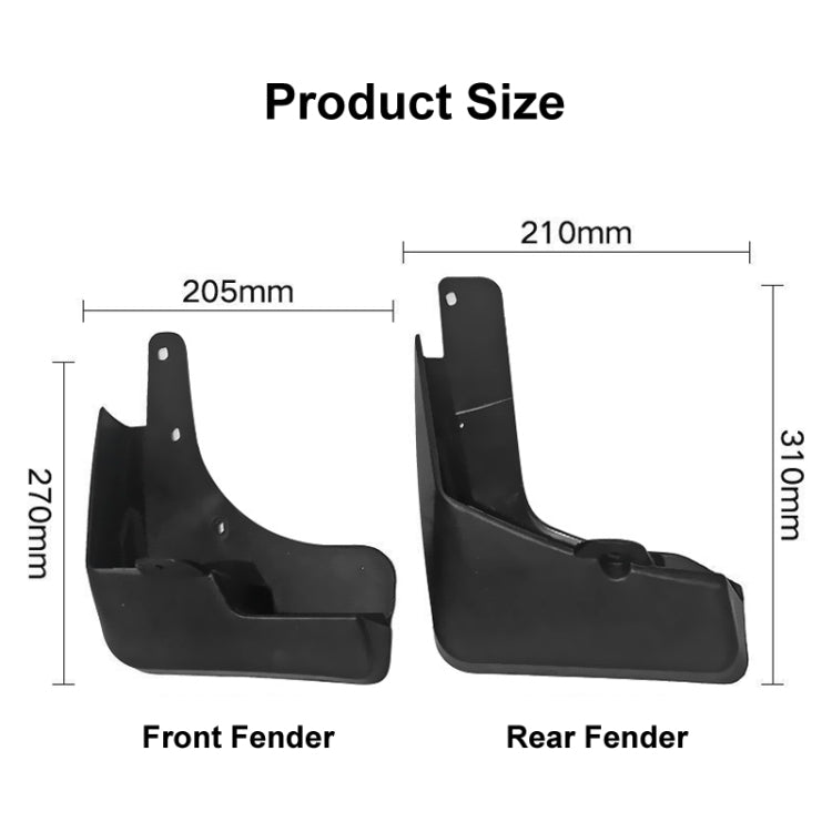 For Nissan X-TRAIL 2014-2020 4pcs/Set Car Auto Soft Plastic Splash Flaps Fender Guard - Mudguards by PMC TechLife | Online Shopping South Africa | PMC TechLife | Buy Now Pay Later Mobicred