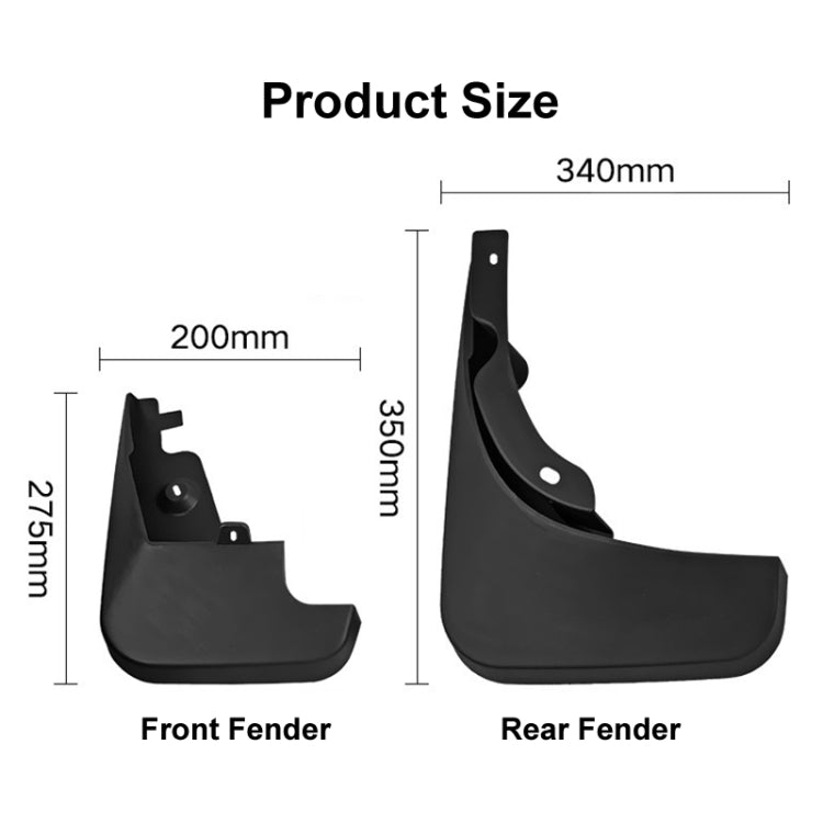 For Audi Q5 2009-2016 4pcs/Set Car Auto Soft Plastic Splash Flaps Fender Guard - Mudguards by PMC TechLife | Online Shopping South Africa | PMC TechLife | Buy Now Pay Later Mobicred