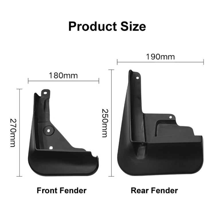 For Toyota Corolla 2020-2023 US 4pcs/Set Car Auto Soft Plastic Splash Flaps Fender Guard - Mudguards by PMC TechLife | Online Shopping South Africa | PMC TechLife | Buy Now Pay Later Mobicred