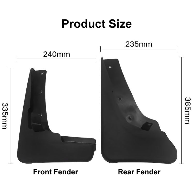 For Nissan X-Trail T31 2008-2013 4pcs/Set Car Auto Soft Plastic Splash Flaps Fender Guard - Mudguards by PMC TechLife | Online Shopping South Africa | PMC TechLife | Buy Now Pay Later Mobicred