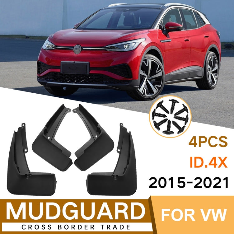 For Volkswagen ID.4X 2015-2023 4pcs/Set Car Auto Soft Plastic Splash Flaps Fender Guard - Mudguards by PMC TechLife | Online Shopping South Africa | PMC TechLife | Buy Now Pay Later Mobicred